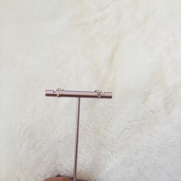 Sterling Silver Crystals Stud Earrings - Picture 4 of 6